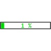 Loading bar Green 1% outline Black