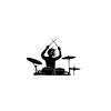 Drummer splash - auf dunkel
