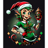 Christmas Elf Nurse Motif
