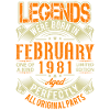 1981 February Birthday Legend