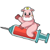 Seringue d’infirmière porcine