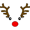 Reindeer Face Christmas Rudolf