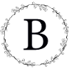 Monogram B wreath customizable