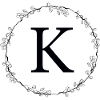 Monogram K wreath customizable