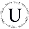 Monogram U wreath customizable