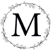 Monogram M wreath customizable