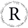 Monogram R wreath customizable