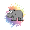 Hippo Comic Animal