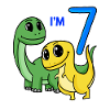 7th Birthday Boy Dino Motif