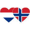 Holland Noorwegen Vlag Hart