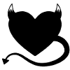 Devil Heart Black
