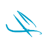 Blue abstract lines on T-shirt