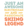 Electrician skiing retro