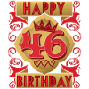 46 års fødselsdag 46 år gammel, vintage design
