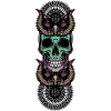 Skull with owl