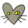 Heart with whiskers