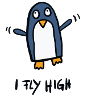 flying penguin - I fly high