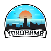 Yokohama Japan Skyline Vintage Sunset Travel Souve