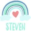 Steven Name Rainbow Baby