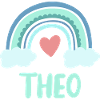Theo Name Rainbow Baby