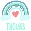 Thomas Name Rainbow Baby