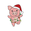 pig christmas winter animals pigs