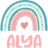 Alya Name Regenbogen Baby