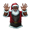 Weihnachtsmann Schwarzer Weihnachtsmann