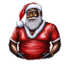 Weihnachtsmann Schwarzer Weihnachtsmann