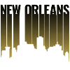 New Orleans Skyline Gradient Night