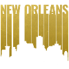 Golden New Orleans Skyline
