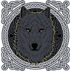 Fenris Fenrir Wolf Celtic motif