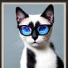 Schattige kat Aidan met bril