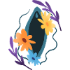 Vulva, flowers, feminine, femininity