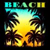 90s Retro Palms Hawaii Sunset