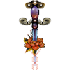 dague de cœur rose