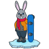 Rabbit Snowboarder Snowboard
