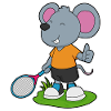 Mouse Tennis Racket