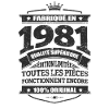 FABRIQUÉ EN 1981