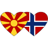 Macedonia Norway Flag Heart