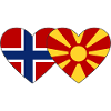 Norway Macedonia Flag Heart