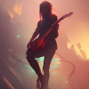 Girl with a guitar