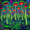 Magic psychedelic forest