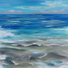 Blue sky and ocean painting