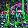 Psychedelic mushroom art