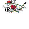 Christmas Shirt, Santa Shark Soccer Jersey