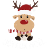 Cerf Joyeux Noël mignon