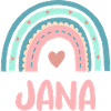 Jana Name Rainbow Baby