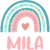 Mila Name Rainbow Baby