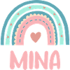 Mina Name Rainbow Baby